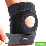 Leisegrün Sport Kniebandage, optimaler Support. Knieschoner geeignet für Damen, Herren & Kinder, rechts und Links tragbar, elastisch & atmungsaktiv