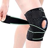 KEPEAK Kniebandage, Rutschfeste Einstellbar Kompression Knieschoner, Schmerzlinderung,Wiederherstellung nach Verletzungen Atmungsaktiver Knieorthese, Elastische Sport Unisex Knieschützer